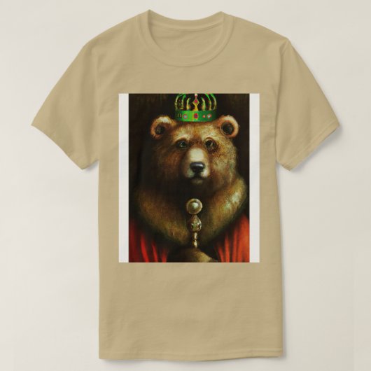 Beer met kroon 1 t-shirt (Design voorkant)