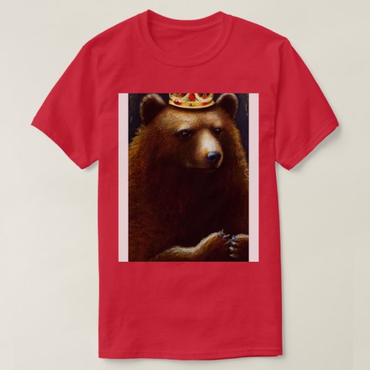 Beer met kroon 4 t-shirt (Design voorkant)