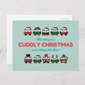 Beer met kutskerst-Panda Briefkaart (Voorkant / Achterkant)