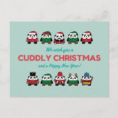 Beer met kutskerst-Panda Briefkaart (Voorkant)