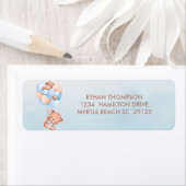 Beer met label blauw retouradres voor ballonnen (Insitu)