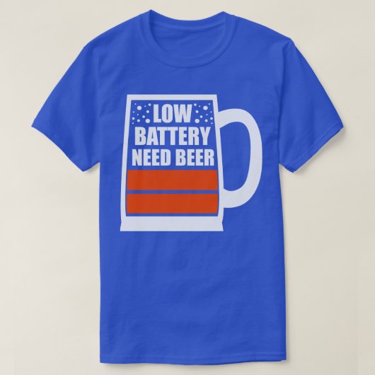 Beer met lage batterijbehoefte t-shirt (Design voorkant)