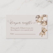 Beer met luchtballon, luierafvoer informatiekaartje (Voorkant)