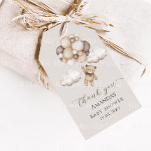 Beer met luchtballonnen. Bedankt voor het geven va