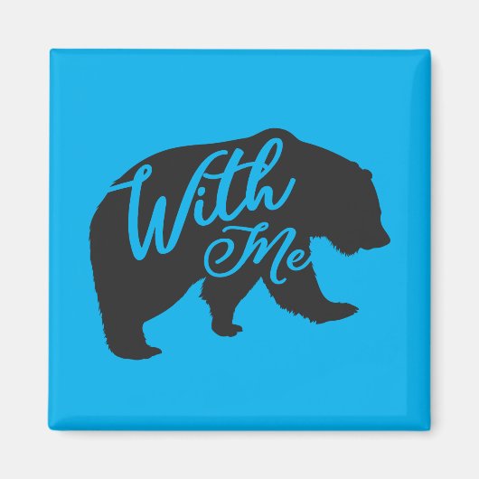 Beer met me kaal met me grappig magneet (Voorkant)