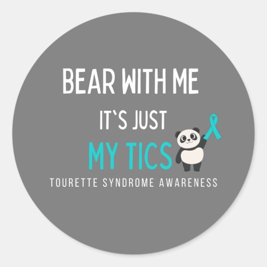 beer met me Tourette Syndrome kinder Sticker (Voorkant)