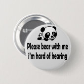 Beer met mij als ik niet goed hoor. ronde button 5,7 cm (Voorkant /achterkant)