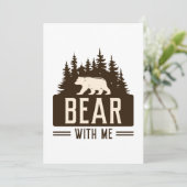 Beer met mij bedankkaart (Staand voorkant)