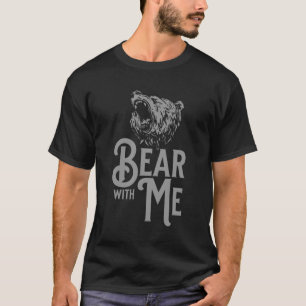 Beer met mij Grijze Tekst en Grijs Afbeelding T-shirt