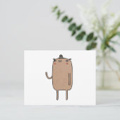 Beer met Pet Briefkaart (Staand voorkant)