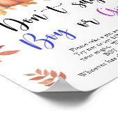 Beer met pompoen - Zeg geen jongen of meisje Poster (Hoek)