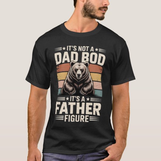 Beer met Retro Strepen T-shirt (Voorkant)