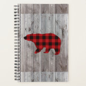 beer met rode buffels voor geblazen kerstmis planner (Voorkant)