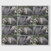 Beer met roosterdop cadeaupapier (Vlak)