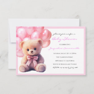 Beer met roze strik baby shower Het is een meisje
