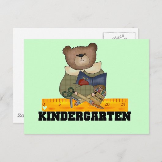 Beer met Ruler Kindergarten Tshirts en Gifts Briefkaart (Voorkant / Achterkant)