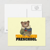 Beer met Ruler Preschool-overhemden en cadeaus Briefkaart (Voorkant / Achterkant)