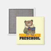 Beer met Ruler Preschool-overhemden en cadeaus Magneet (Voorkant / Achterkant)