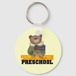 Beer met Ruler Preschool-overhemden en cadeaus Sleutelhanger