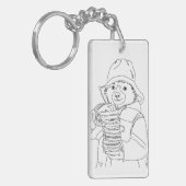 Beer met sandwiches sleutelhanger (Voorkant Links)