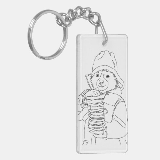 Beer met sandwiches sleutelhanger (Voorkant Links)