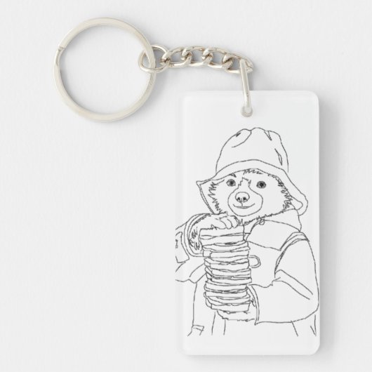 Beer met sandwiches sleutelhanger (Voorkant)