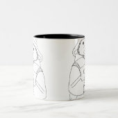 Beer met sandwiches tweekleurige koffiemok (Center)