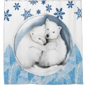 Beer met schotelgordijnband douchegordijn (Voorkant)