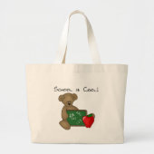 Beer met schrijfbordschool is kool grote tote bag (Voorkant)