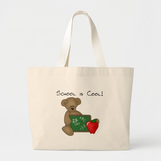 Beer met schrijfbordschool is kool grote tote bag (Voorkant)