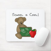 Beer met schrijfbordschool is kool muismat (Met muis)