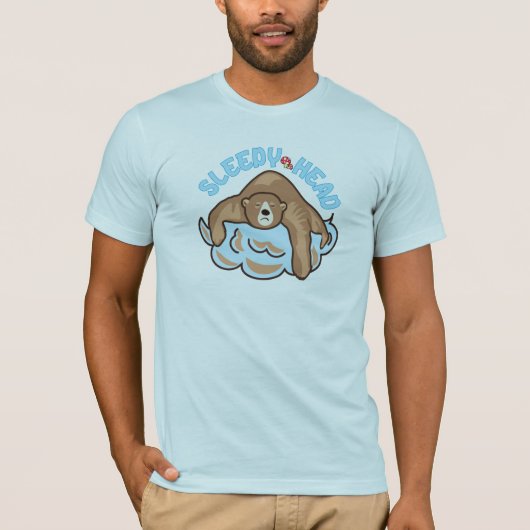 Beer met slaapkop t-shirt (Voorkant)