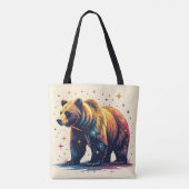 Beer met sterren tote bag (Achterkant)