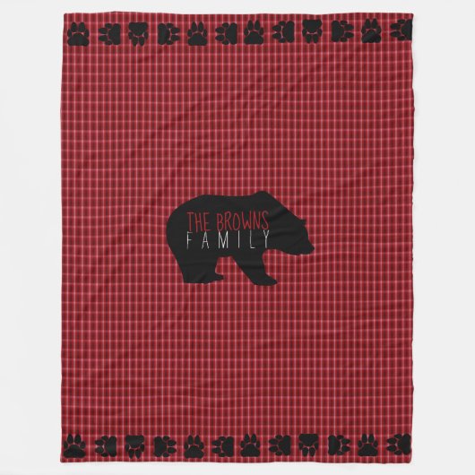 Beer met taaklettenstijl fleece deken (Voorkant)