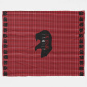 Beer met taaklettenstijl fleece deken (Voorkant (Horizontaal))