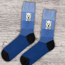 Beer met uitzicht over de muur, vriendelijke water sokken