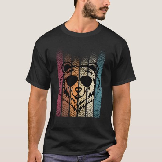 Beer met zonnebril t-shirt (Voorkant)