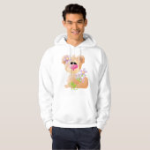 Beer met zonneschijnbloemen hoodie (Voorkant volledig)