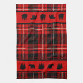 Beer met zwarte cabine theedoek (Verticaal)