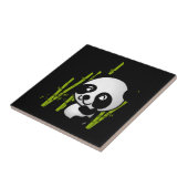 Beer met zwarte en witte panda in een bamboegroef tegeltje (Zijkant)