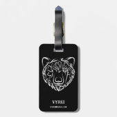 Beer met zwarte en witte tribale bagagelabel (Achterkant verticaal)