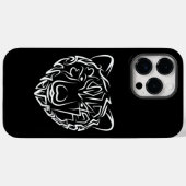 Beer met zwarte en witte tribale Case-Mate iPhone case (Achterkant (horizontaal))
