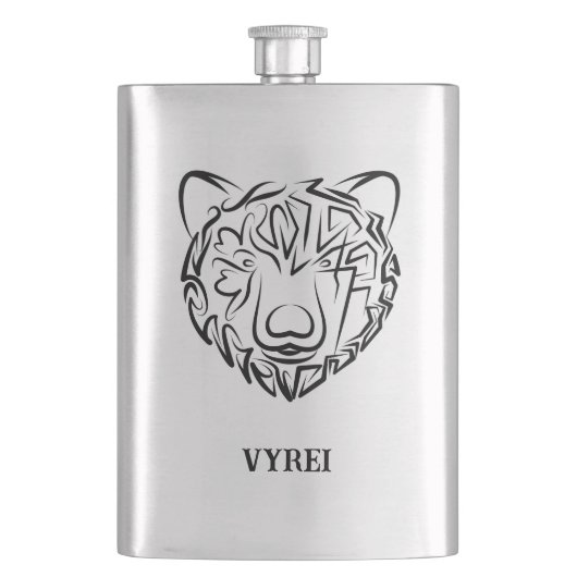 Beer met zwarte en witte tribale flacon (Voorkant)