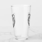 Beer met zwarte en witte tribale glas (Rechts)