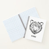 Beer met zwarte en witte tribale notitieboek (Binnen)