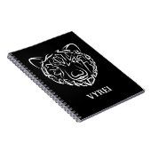 Beer met zwarte en witte tribale notitieboek (Rechterzijde)