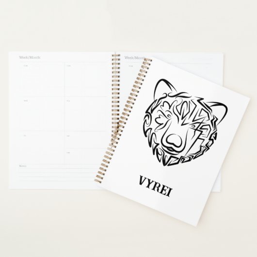 Beer met zwarte en witte tribale planner (Display)