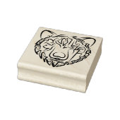 Beer met zwarte en witte tribale rubberstempel (Stempel)