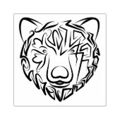 Beer met zwarte en witte tribale rubberstempel (Afrduk)