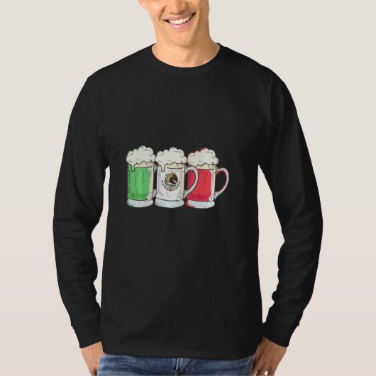 Beer Mexicaanse vlag Mexico T-shirt (Voorkant)